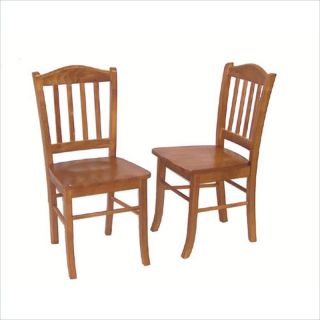 Boraam Shaker Wood Dining Side Chair in Oak (Set of 2)   30136