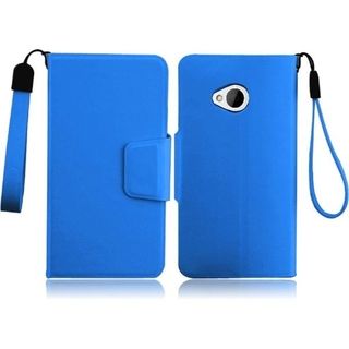 BasAcc Blue Leather Case with Magnetic Clasp for HTC One M7 BasAcc Cases & Holders