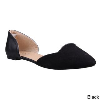 Refresh Women's 'Sonny 02' Pointed Toe D'Orsay Flats Refresh Flats