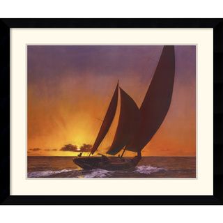 Diane Romanello 'Sails in the Sunset' Framed Art Print Prints