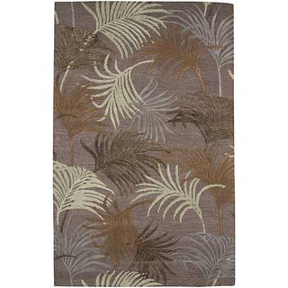 Hand Tufted Grey Wool and Art Silk Area Rug (8' x 11') JRCPL 7x9   10x14 Rugs