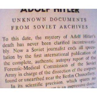 The Death of Adolf Hitler Unknown Documents from Soviet Archives. Leo Bezymenski Books