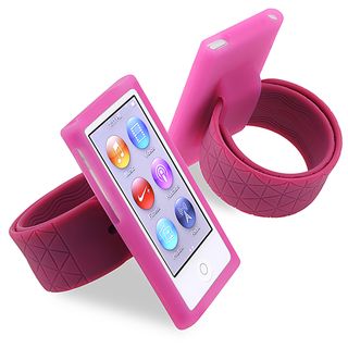 BasAcc Hot Pink Silicone Watchband for Apple iPod nano Generation 7 BasAcc Cases