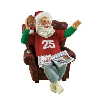 Department 56 Possible Dreams Clothtique Armchair Quarterback Sports and Leisure Santa Figurine   Holiday Figurines