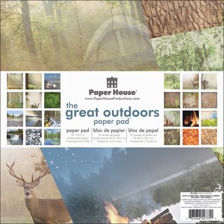 Paper House Double Sided Paper Pad 12"X12" 24 Sheets Great Outdoors Paper House Paper Packs