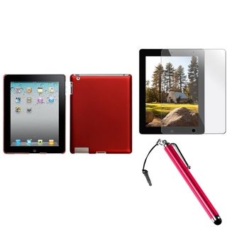 BasAcc Red Case/ Stylus/ Screen Protector for Apple iPad 2/ 3/ 4 BasAcc iPad Accessories