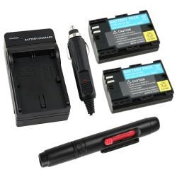 Two Batteries/ Charger/ Lens Cleaning Pen for Canon LP E6 Eforcity Camera Batteries & Chargers