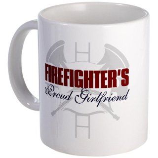  FIREFIGHTER'S PROUD GIRLFRIEN Mug   Standard Kitchen & Dining