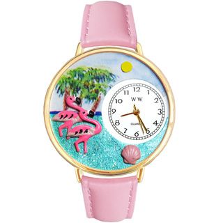 Whimsical Women's Flamingo Theme Pink Leather Watch Whimsical Women's Whimsical Watches
