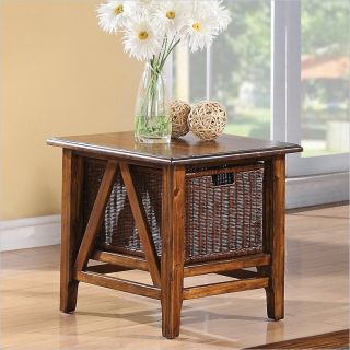 Riverside Furniture Claremont Rectangular End Table in Toffee   79509