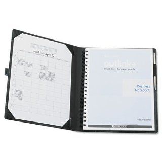 AT A GLANCE Outlink Products   AT A GLANCE Outlink   Notebook w/Spiral Perforated Task Pad, Simulated Leather, Slide Out Panel, Black   Sold As 1 Each   Task PadTM organizes your notes for easy transfer to computer.   Document tray provides a hard writing 