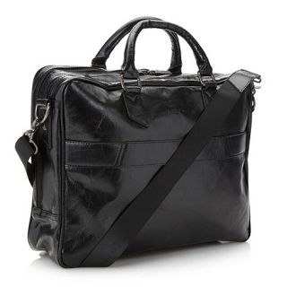 Jeff Banks Designer black multi compartment business bag