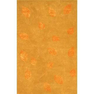 Florence Gold/ Tangerine Wool Area Rug (8' x 11') 7x9   10x14 Rugs