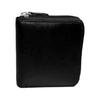 Castello Black Leather Zip around Wallet Castello Men's Wallets