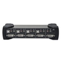 SYBA 4 Port USB DVI KVM Switch with Speaker/ Thumb Drive Support SYBA Cables & Tools