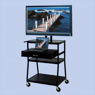 VTI Wide Body 42" Flat Panel TV Cart with Front/Back Drawer   FDC4418E