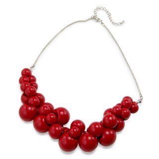 Chunky Cluster Red Costume Jewellery Necklace   Includes stunning gift bag   Ideal jewellery present Pendant Necklaces Jewelry