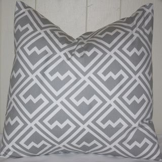 Taylor Marie Maze Pattern Grey and White Throw Pillow Cover Taylor Marie Studio Throw Pillows