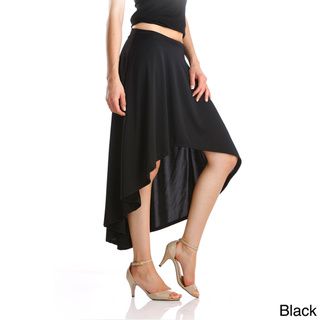Stanzino Women's Solid High low Banded Waist Skirt Stanzino Mid length Skirts