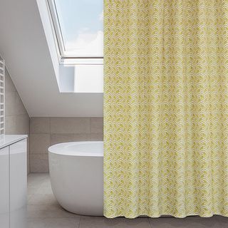 Metro Buttercup/ Mustard Yellow 14 piece Shower Curtain Set Shower Curtains