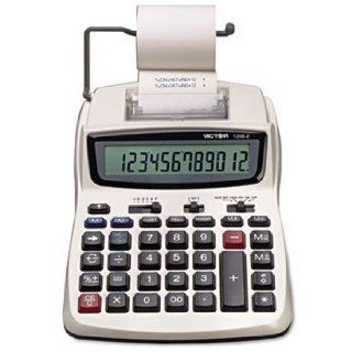 Victor Products   Victor   1208 2 Compact Desktop Calculator, 12 Digit LCD, Two Color Printing, Black/Red   Sold As 1 Each   Compact keyboard layout is ideal for limited available desktop space.   Quickly solve cost sell margin by entering two variables to