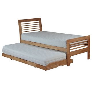 Natural Stopover single bedframe with guest bed