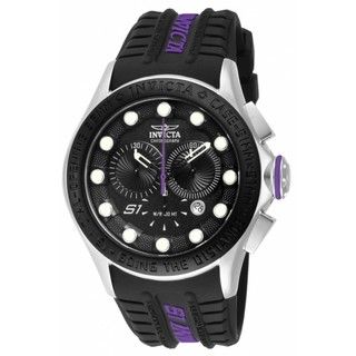 Invicta Men's 10843 'S1 Rally Racer' Black Dial Purple Accent Chronograph Watch Invicta Men's Invicta Watches
