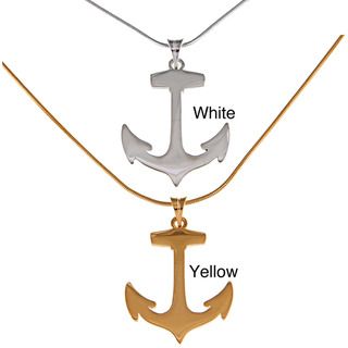White Trash Charms Plated Sterling Silver Anchor Necklace White Trash Charms Sterling Silver Necklaces