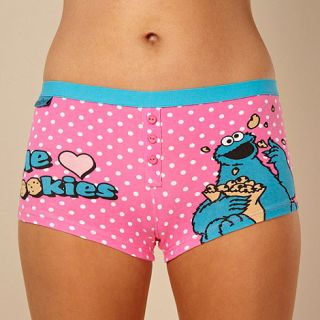 Pink spotted Cookie Monster boxers