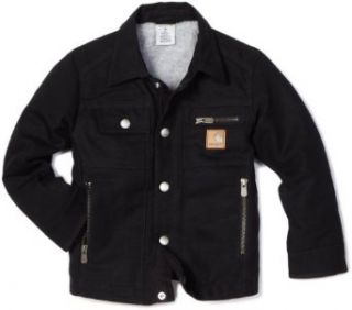 Carhartt Boys 2 7 Motor City Coat Sherpa Lined Jacket, Caviar Black, 6 Clothing