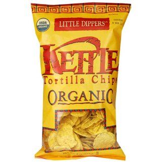Kettle Brand Certified Organic Tortilla Chips, Little Dippers, 8 Ounce Bags (Pack of 12)  Corn Chips  Grocery & Gourmet Food