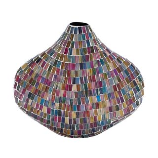 Myriad Colored Glass Mosaic Vase Vases