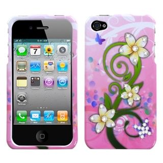 BasAcc Tropical Flowers Diamante Case for Apple iPhone 4/ 4S BasAcc Cases & Holders