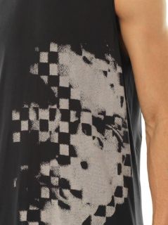 Distorted face mosaic print tank top  Alexander Wang  MATCHE