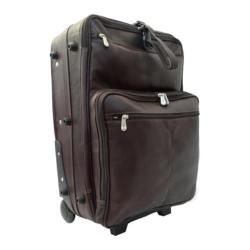 Piel Leather 22in Wheeled Traveler 2020 Chocolate Leather Piel Leather Leather Garment Bags
