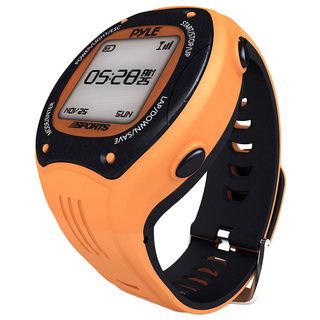 Pyle Sports Digital LED ANT+ E compass GPS Navigation Orange Sports Training Watch Pyle Handheld GPS
