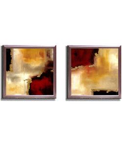 Maitland Crimson Accent 2 piece Framed Canvas Art Canvas