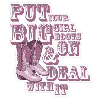 Put Your Big Girl Boots on & Deal With It Crystal Bling Decal Automotive