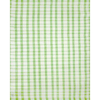 Manam Plaid Rag Green and White Rug (3' x 5') Manam Rugs