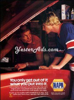 1980 Vintage Ad NAPA Auto Parts NAPA You only get out of it what you put in  