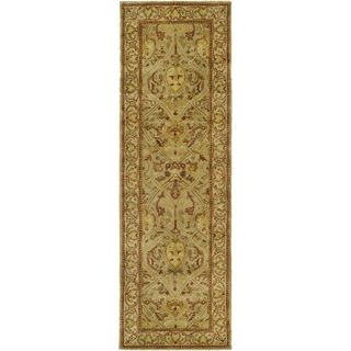 Safavieh Handmade Persian Legend Moss/ Beige Wool Rug (2'6 x 22') Safavieh Runner Rugs