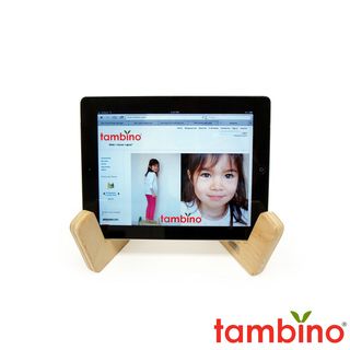 Tambino Toddler Tablet Stand in Natural and Lime Tambino Early Development