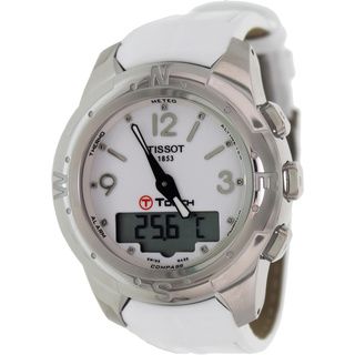 Tissot Women's T047.220.46.016.00 'T Touch II' White Leather White Dial Swiss Quartz Watch Tissot Women's Tissot Watches