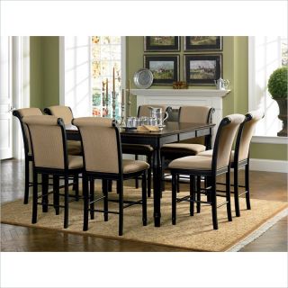 Coaster Contemporary Gathering Set with Rolled Bar Stool in Black   101828 101829 PKG