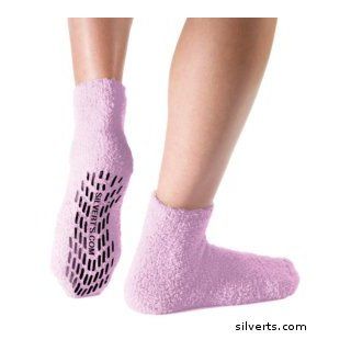 Non Skid / Slip Grip Socks For Women / Men   Hospital Socks Size One Color Pink 