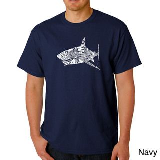Los Angeles Pop Art Men's 'Shark Names' T shirt Los Angeles Pop Art Casual Shirts