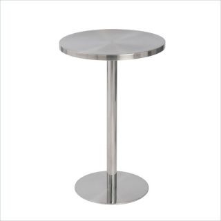 Eurostyle Caitlin Counter Table in Stainless Steel   04217STL A B C KIT