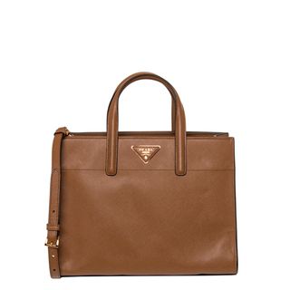Prada 'Soft' Small Caramel Saffiano Leather Tote Prada Designer Handbags