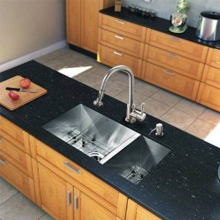 Vigo VG15177 Double Basin Undermount Kitchen Sink Combo    