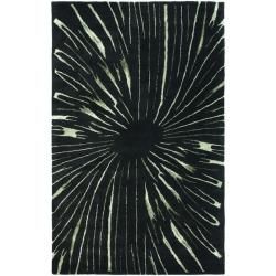 Handmade Soho Black/ Green New Zealand Wool Rug (3'6 x 5'6') Safavieh 3x5   4x6 Rugs